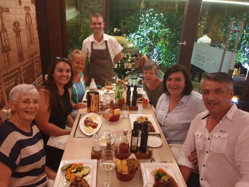 Dinner with guests